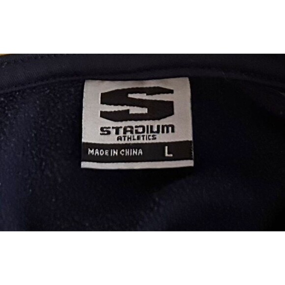 Stadium Athletics Michigan Wolverines Go Blue Mens Navy Hoodie Sweatshirt Size L - Picture 3 of 4